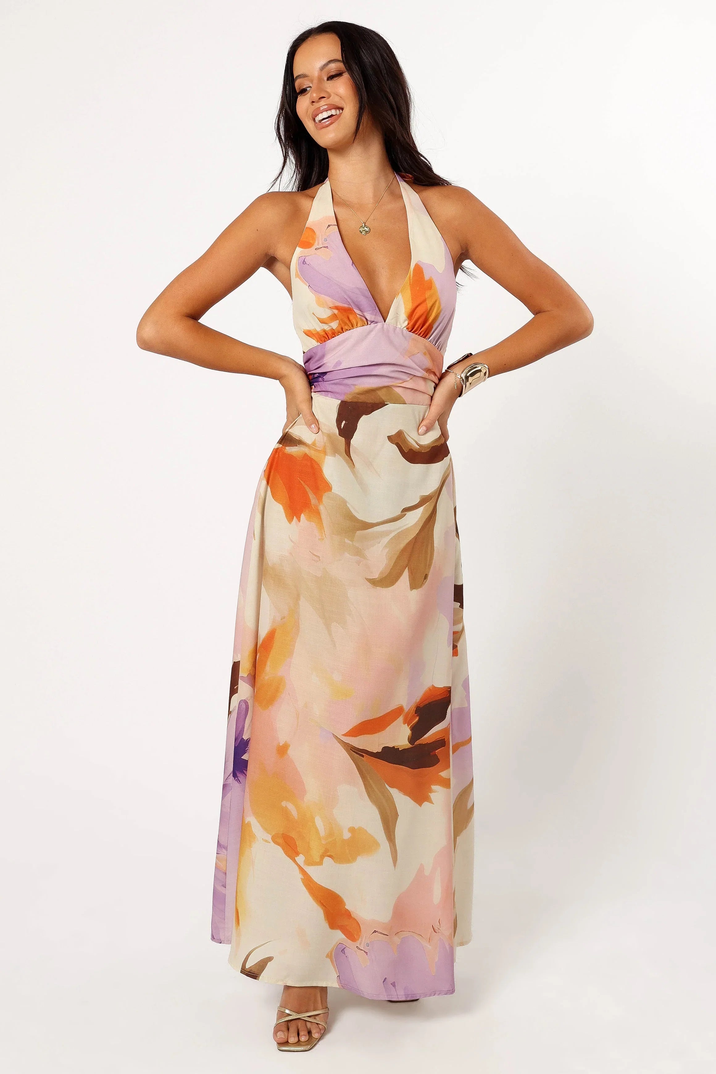 Marie Halterneck Maxi Dress Multi