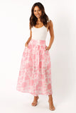 Miami Maxi Skirt Pink Floral
