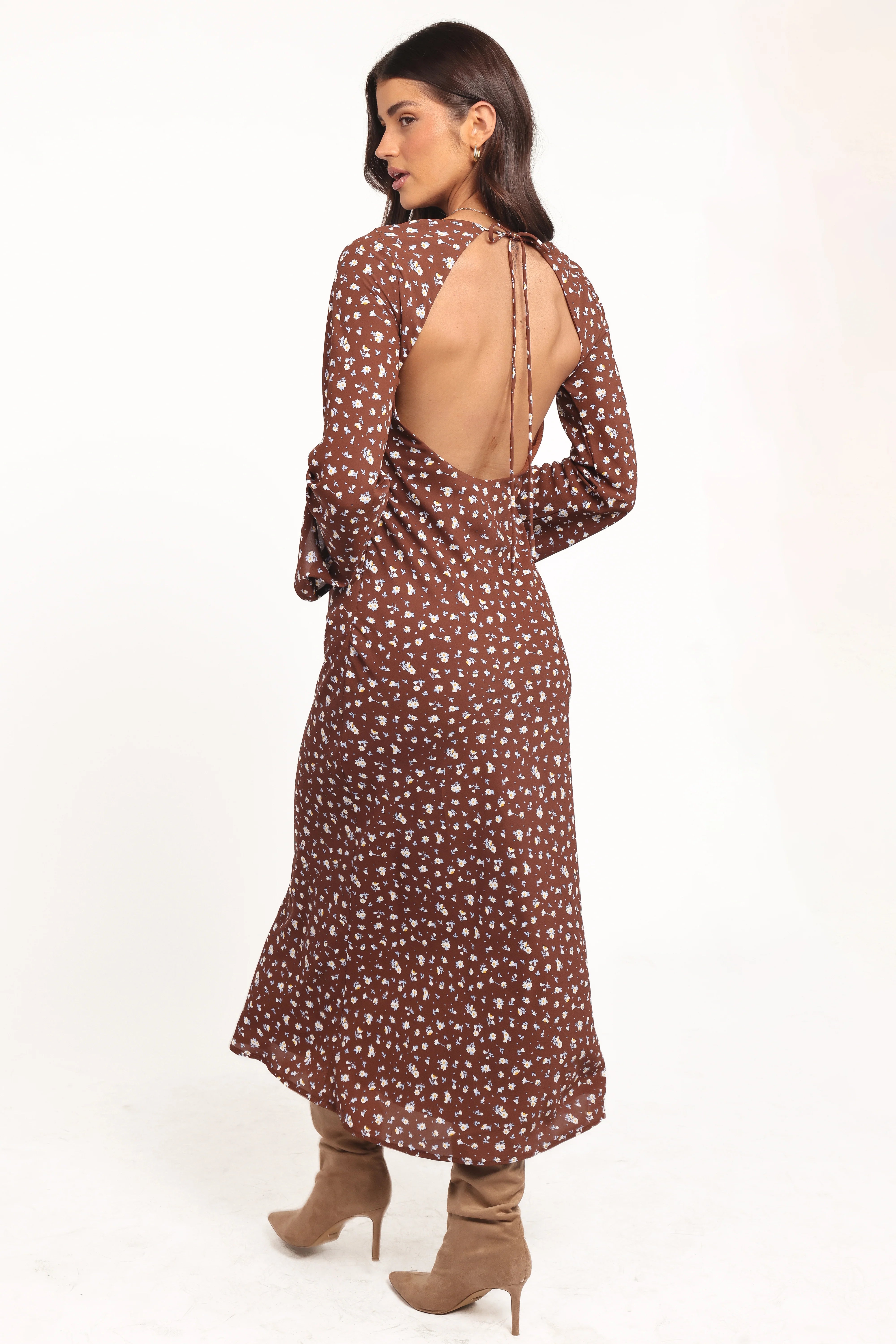 Talitha Maxi Dress Brown Floral