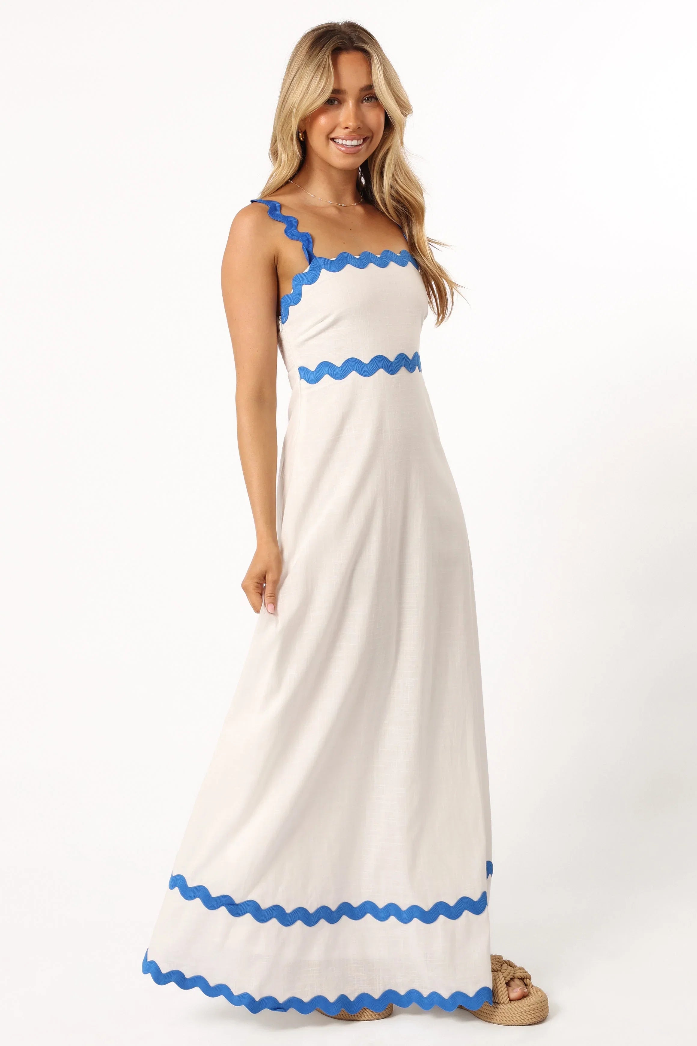 Nancy Maxi Dress Blue White