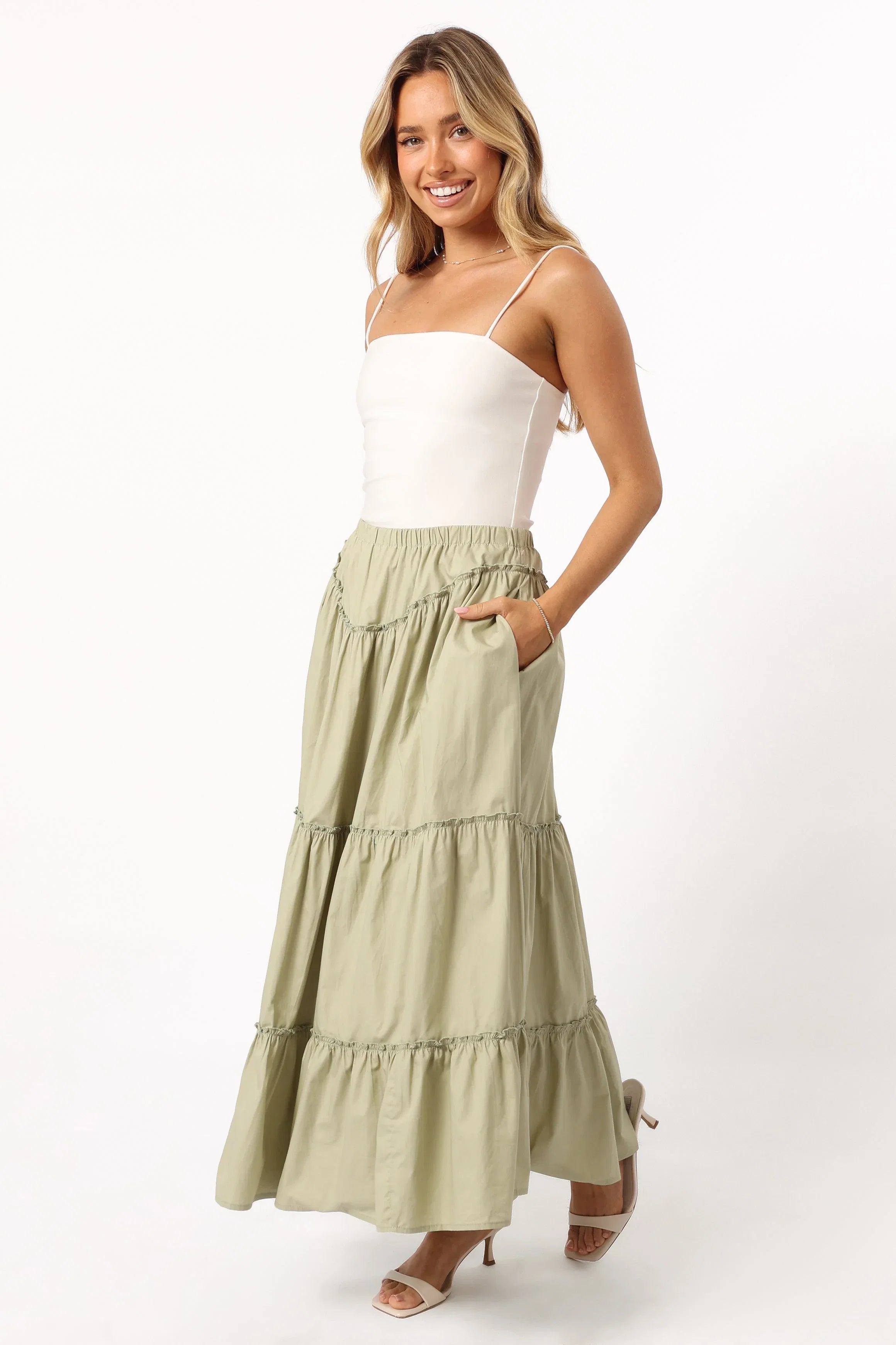 Somerset Midi Skirt Pistachio