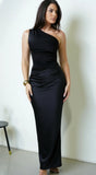 Axis One Shoulder Maxi Dress Black