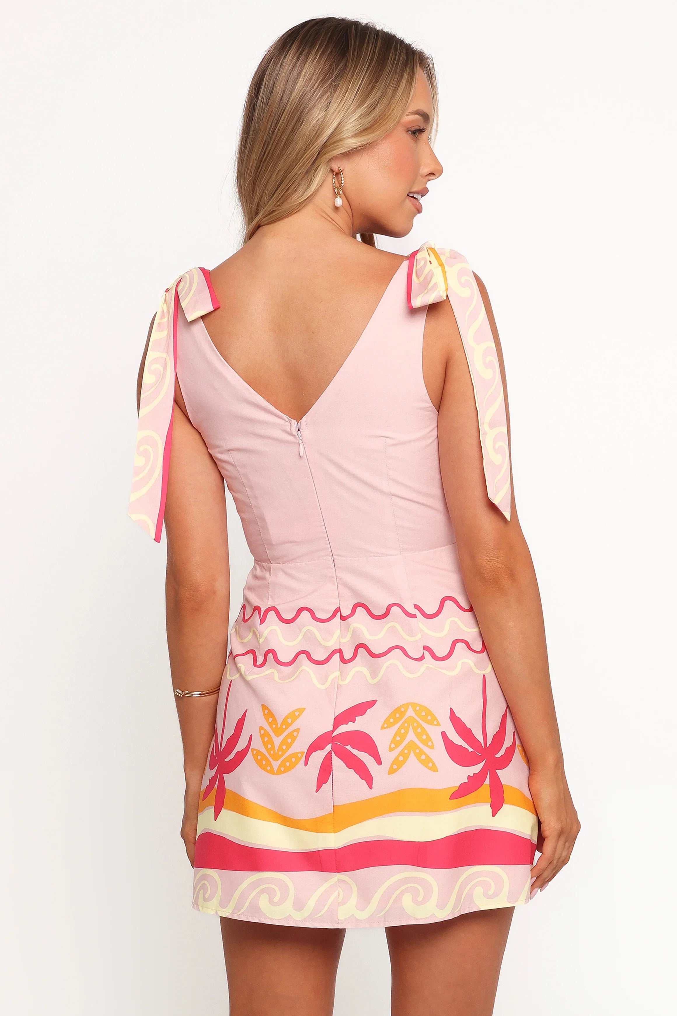 Ariarne Mini Dress Pink Palm