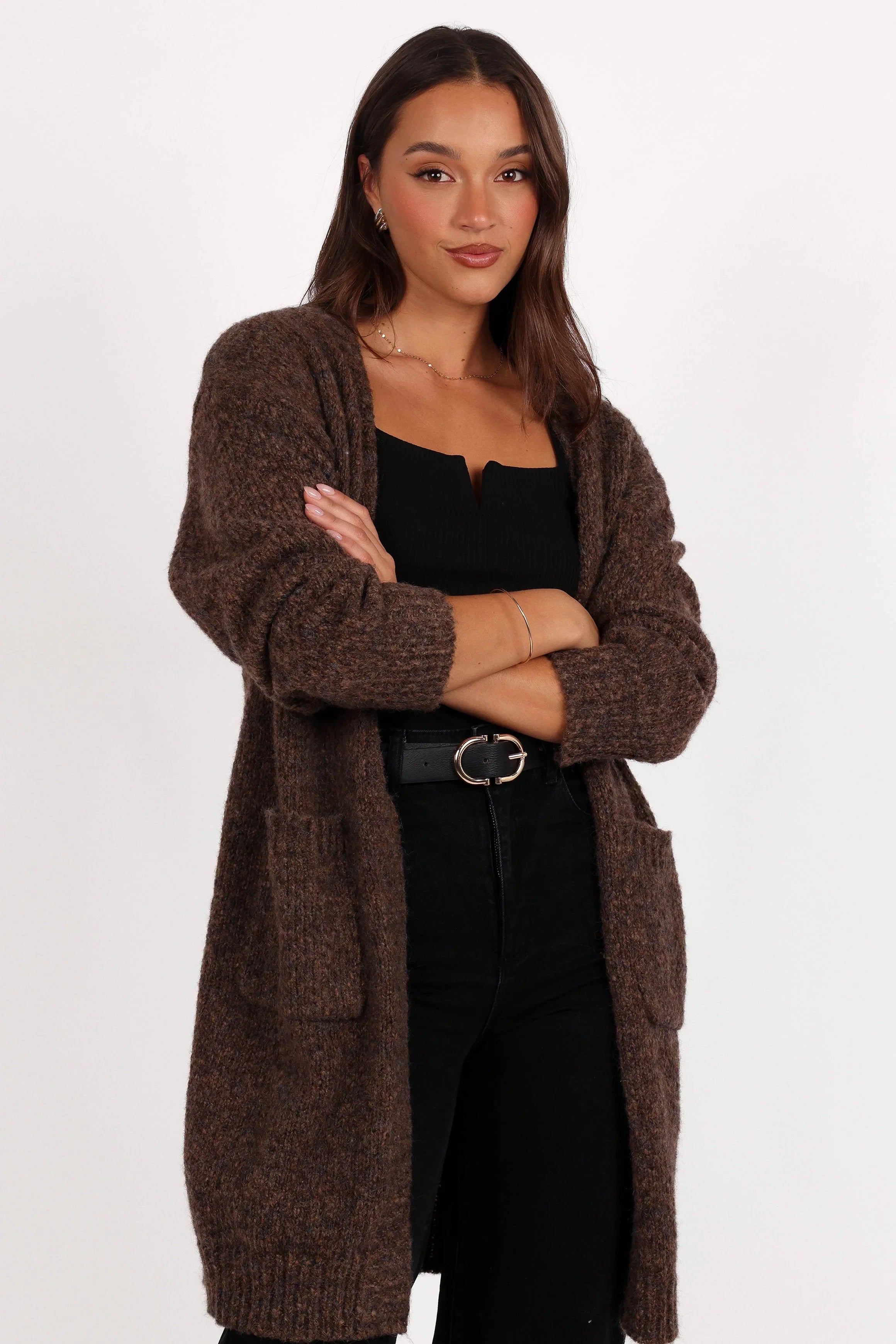 Callan Long Cardigan Brown