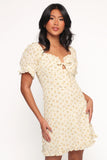 Joss Mini Dress Cream Yellow
