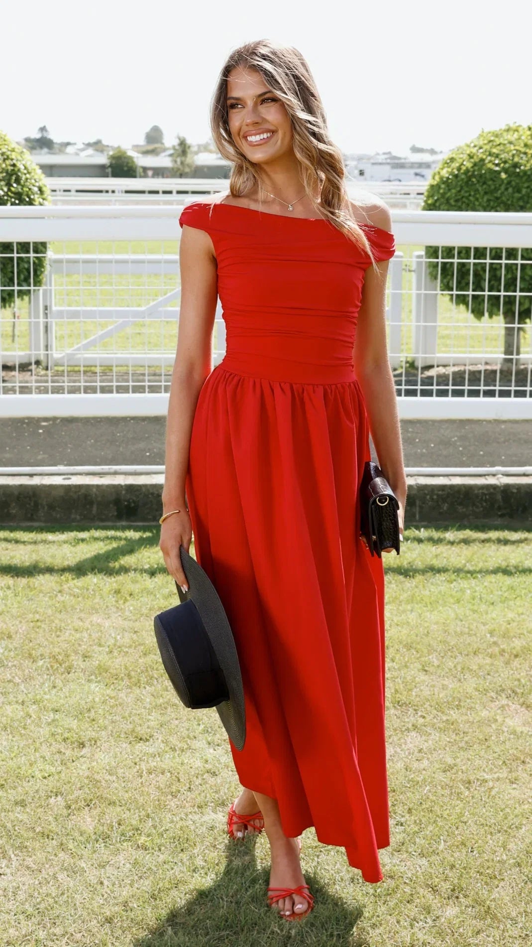 Immy Midi Dress Red