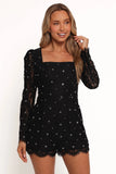 Vali Long Sleeve Romper Black