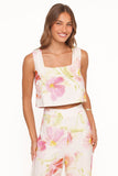 Devlin Top Pink Garden Floral
