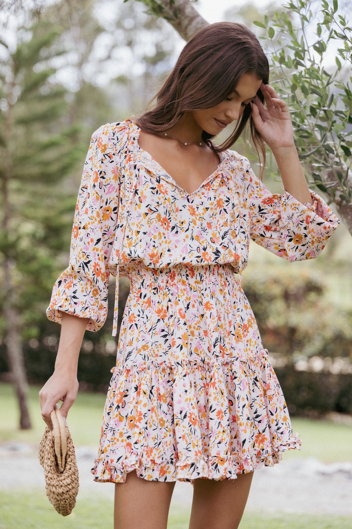Kealan Dress Pink Ditsy floral