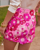 Love Notes Floral Applique Mini Skirt