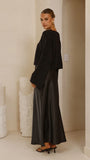 Zala Cropped Knit Sweater Black