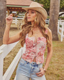 Wild Petal Floral Tapestry Top