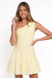 Elaria Off Shoulder Mini Dress Butter Yellow