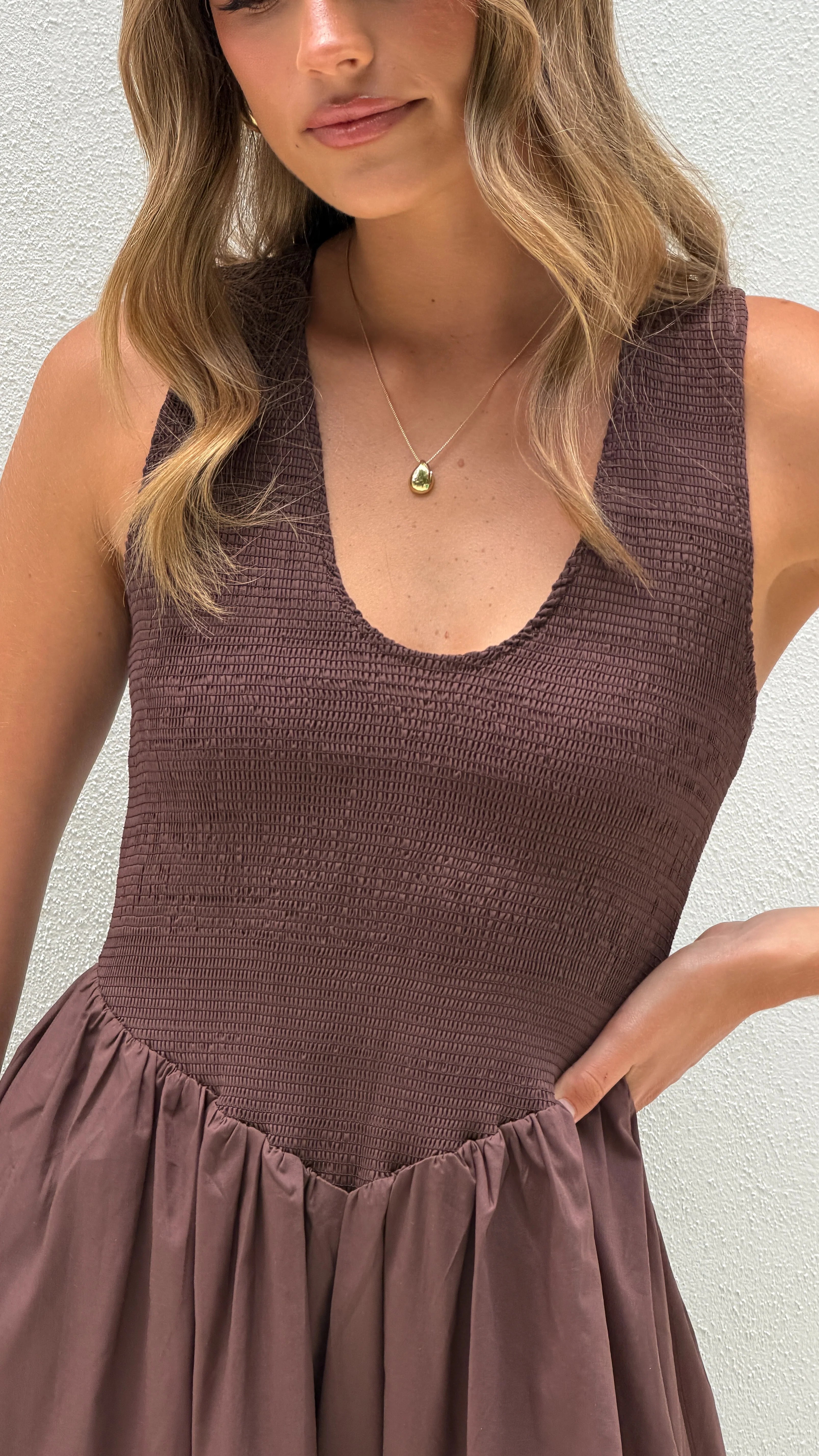 Amira Maxi Dress Chocolate