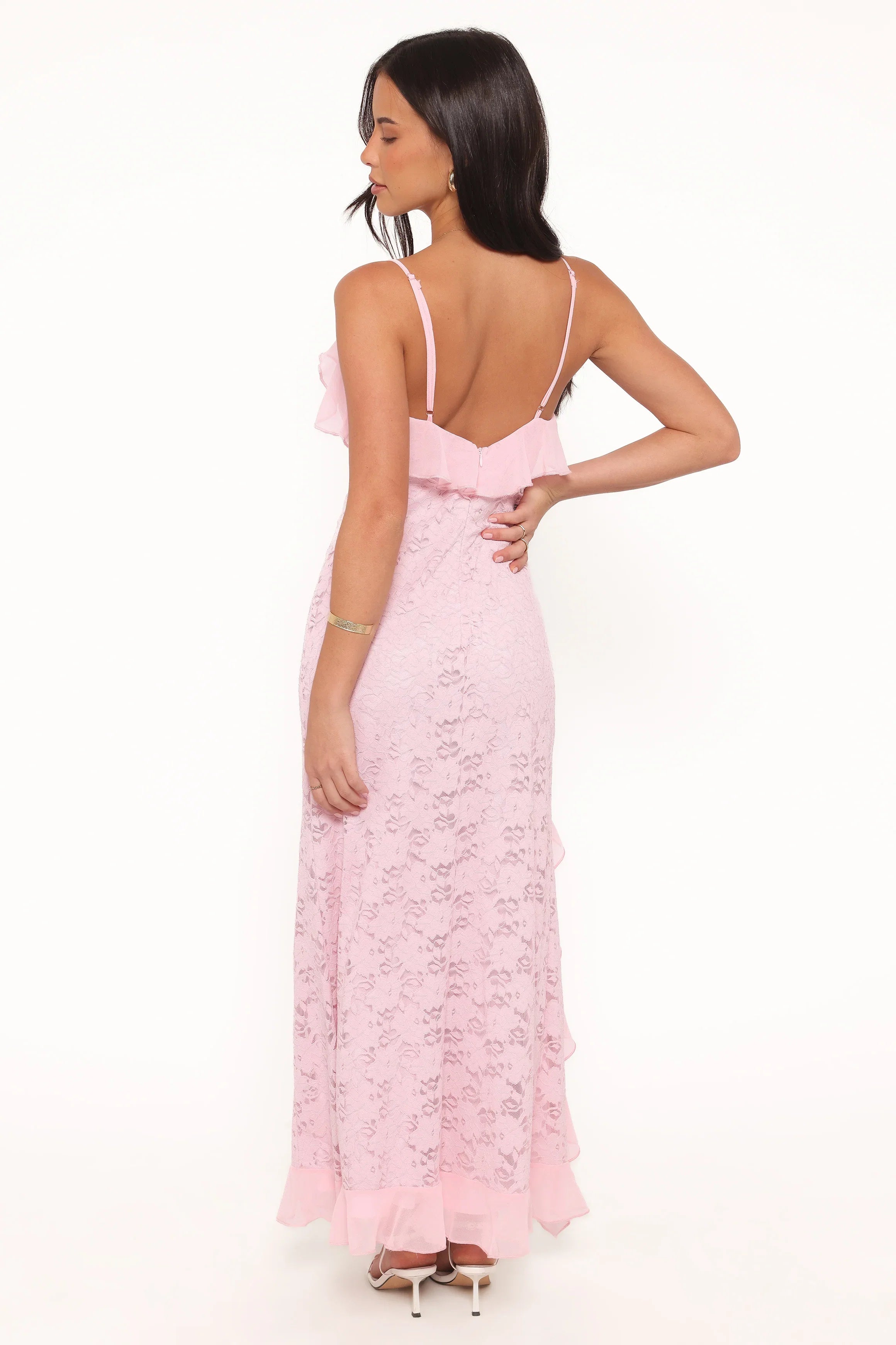Jamielee Lace Maxi Dress Pink