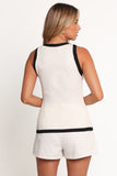 Virginia Knit Vest Top White Black