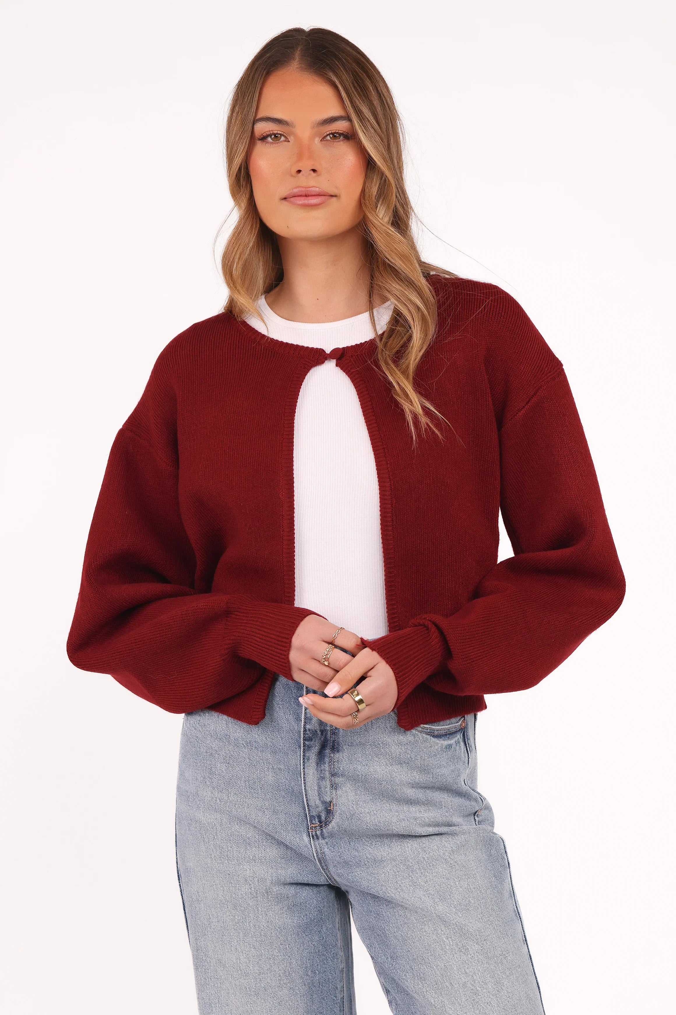 Ripley Knit Cardigan Berry
