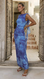Siena Maxi Dress Ocean Blue
