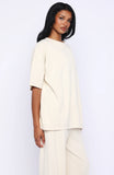 Rare Catch Knit Top Cream
