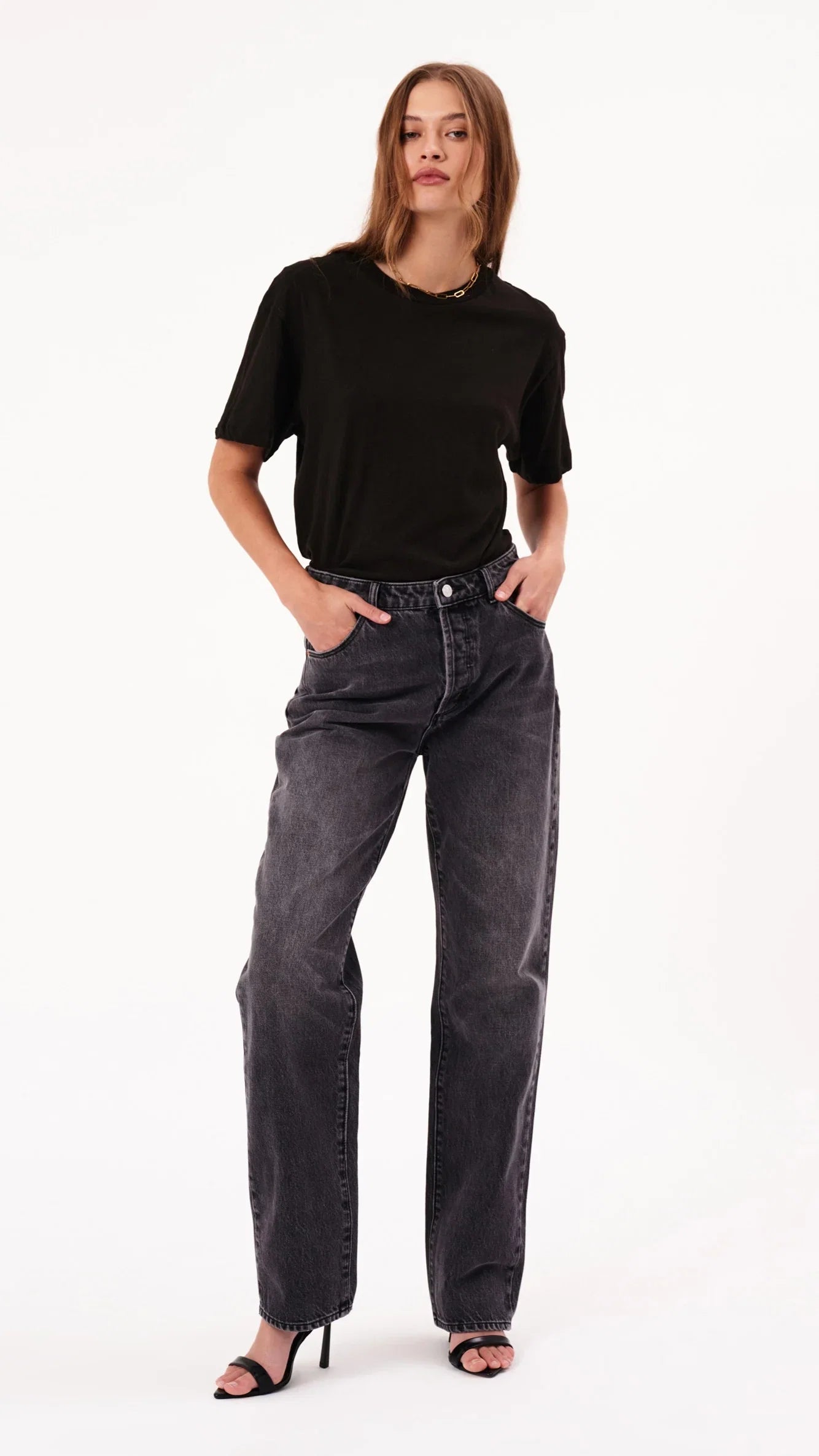 Rollas 90s Relaxed Jean Vintage Black Worn Black