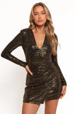 Alannah Mini Dress Black Gold