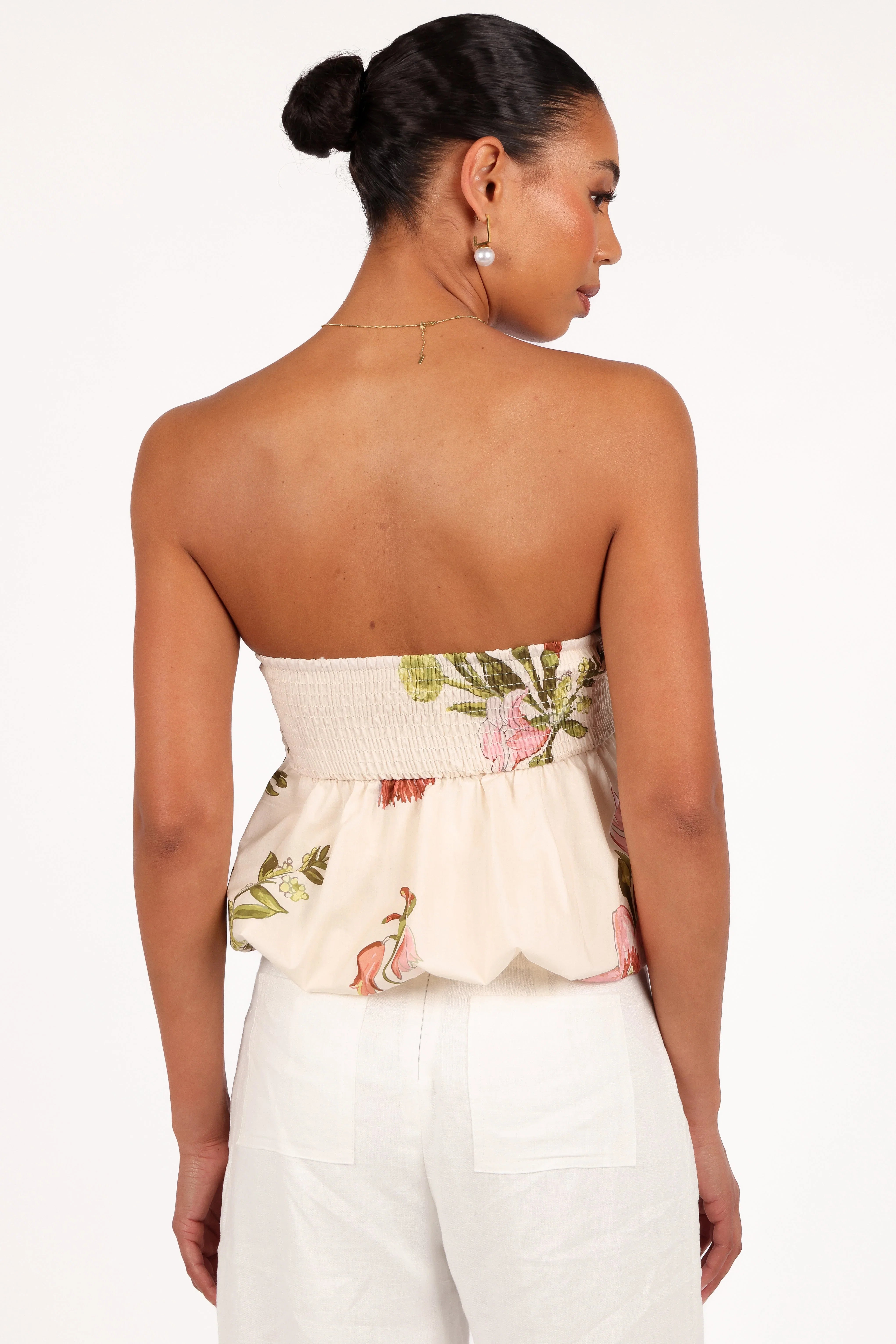 Aurelie Strapless Top Native Flora