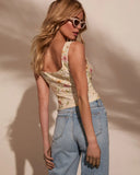 Flora Lane Linen Flyaway Floral Top