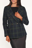 Juliette Blazer Green Plaid