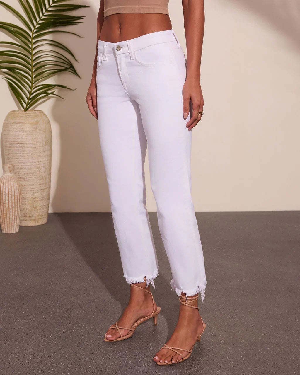 Toyah Stretch Mid Rise Straight Leg Jeans