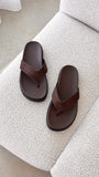 Aila Thong Dark Cacao Suede