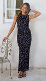 Janika Maxi Skirt Black White Polka Dot