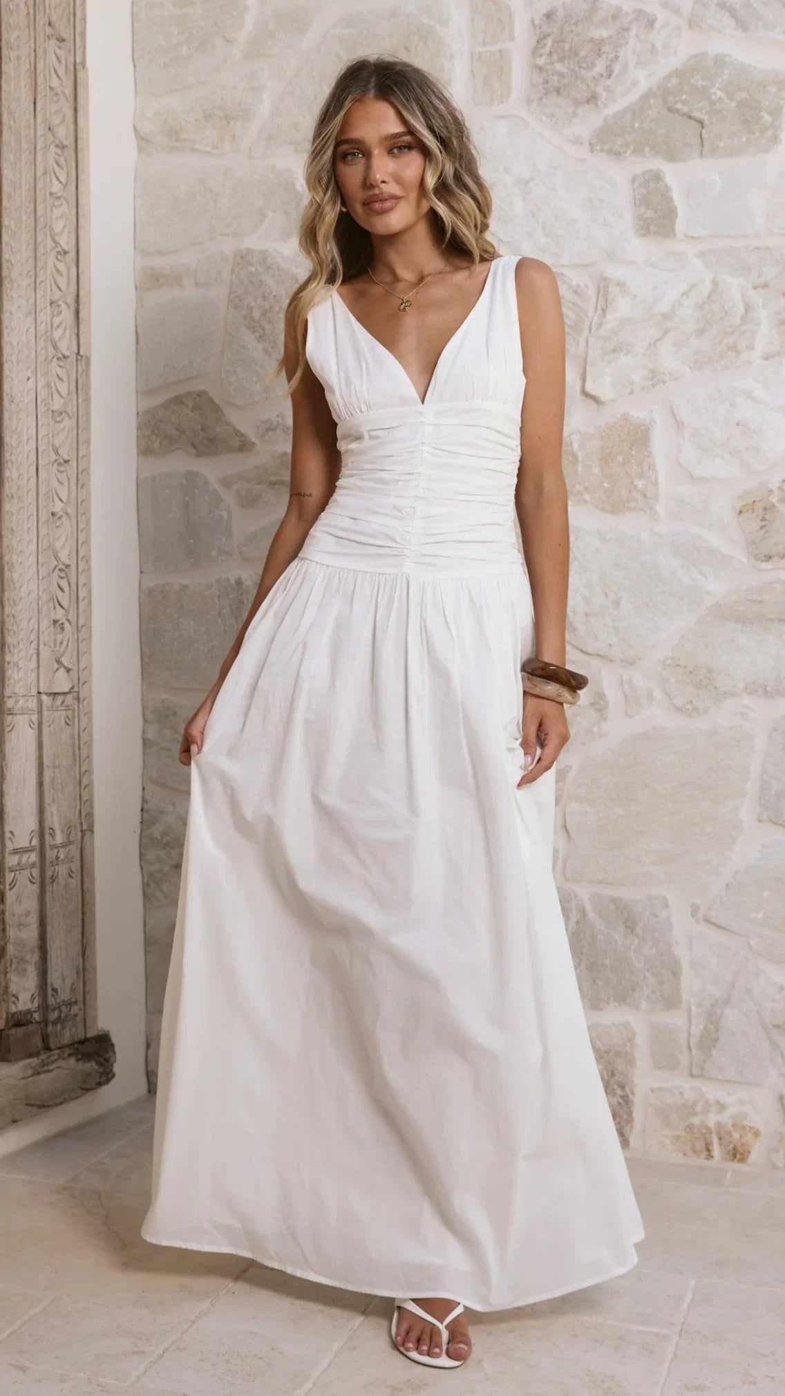 Sanya Maxi Dress White