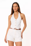 Abrand Denim Vest Porcelain