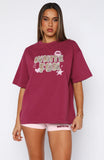 11th Street Shes So Lucky Oversized Tee Very Berry