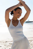 Gemma V Neck Tank Top Ivory