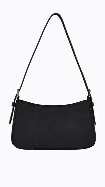 Lilu Shoulder Bag Black Suede