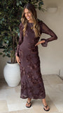 Lottie Maxi Dress Chocolate