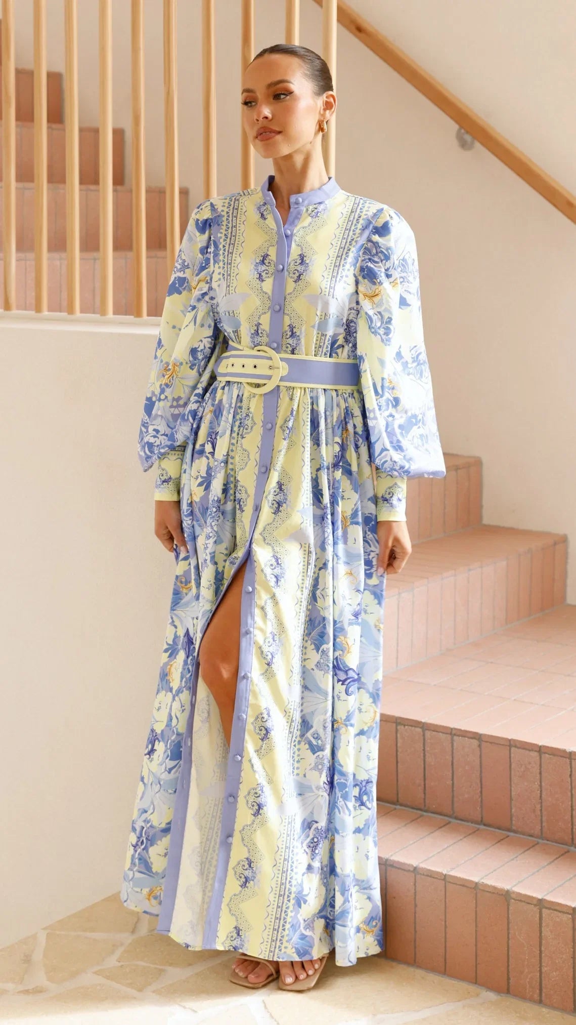Kalliope Maxi Dress Blue Yellow