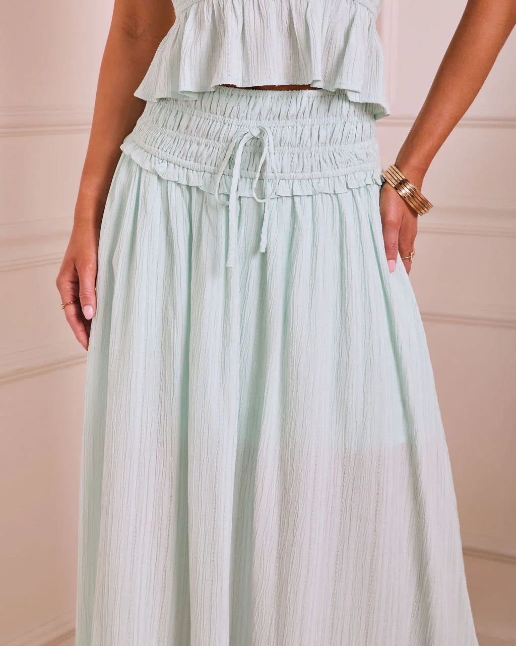 Floaty Grace Front Tie Maxi Skirt