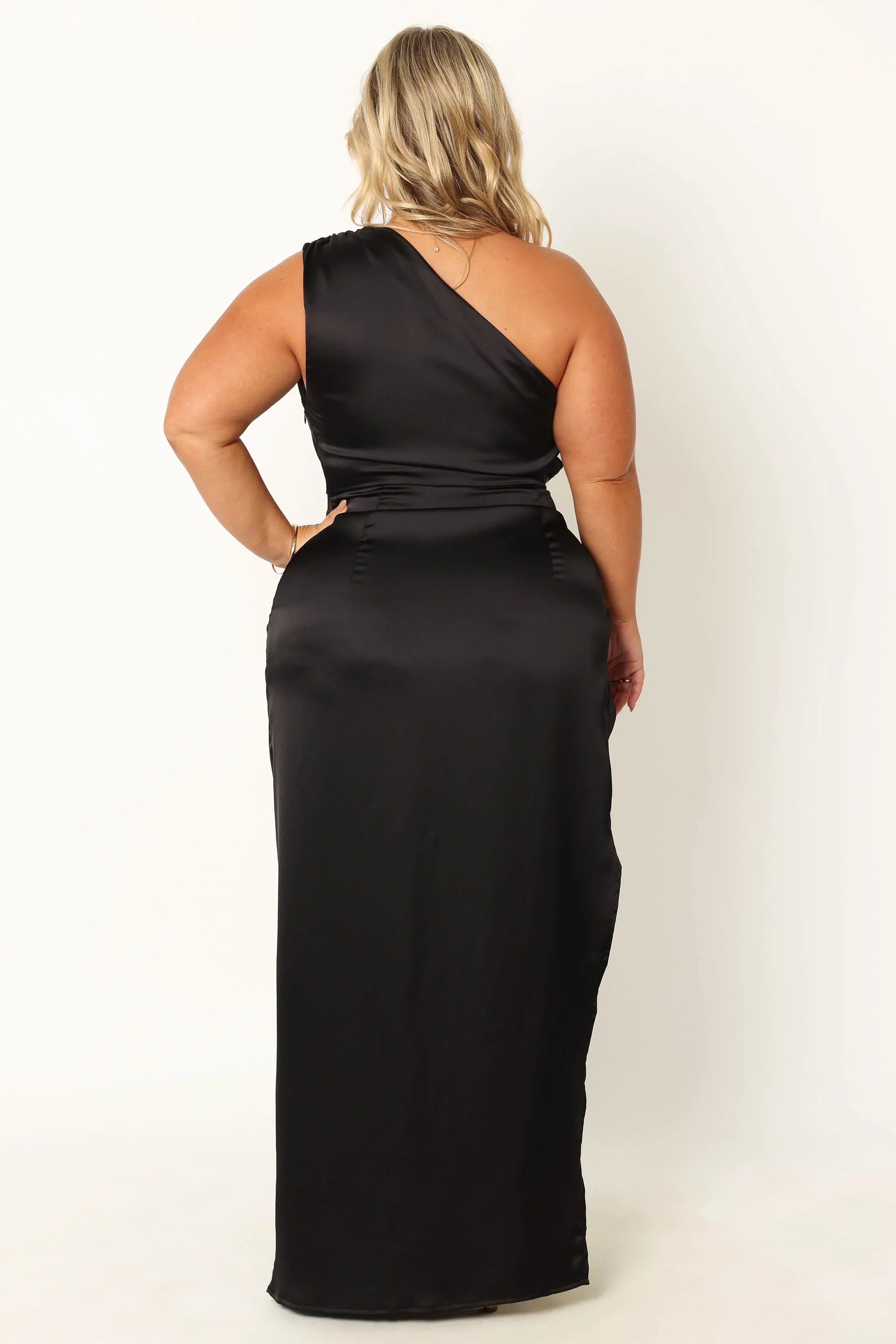 Nadia One Shoulder Maxi Dress Black