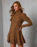Maple Mood Mock Neck Mini Dress