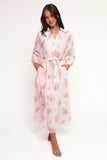 Juni Button Up Maxi Dress Floral