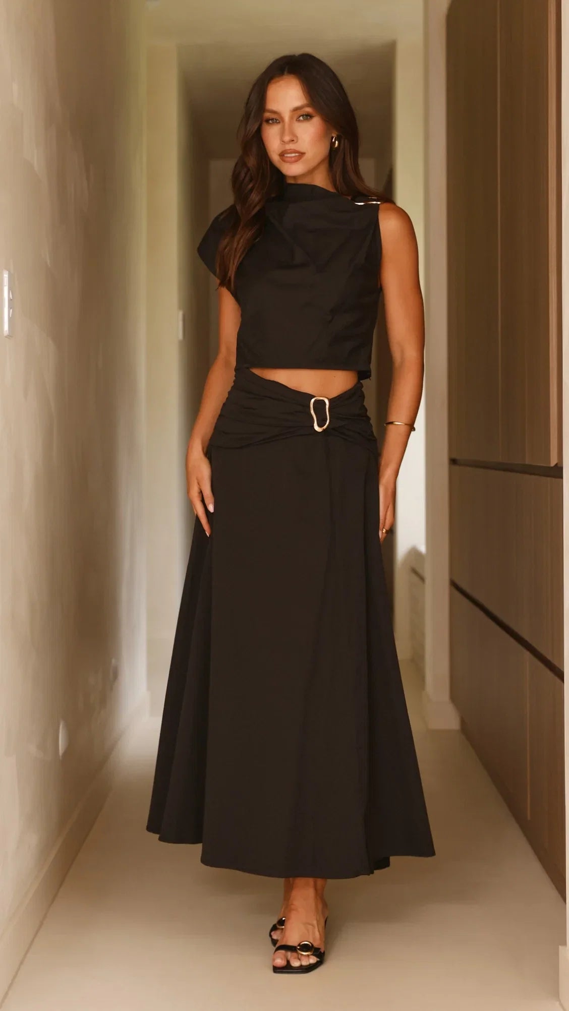 Delphine Maxi Skirt Black