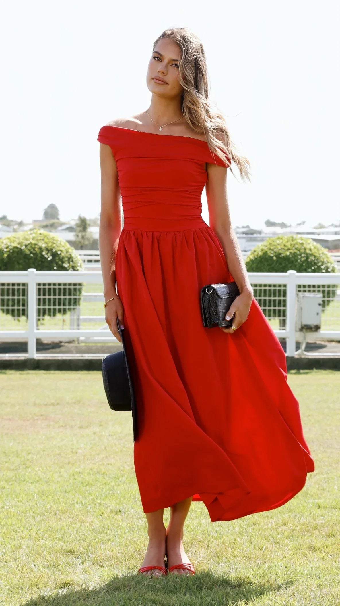 Immy Midi Dress Red