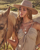 Boho Voltage Faux Suede Western Hat