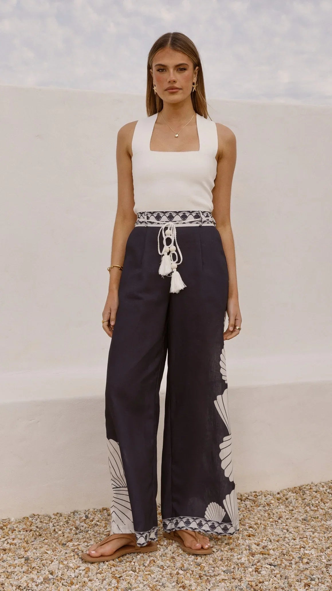 Tessa Wide Leg Pants Black