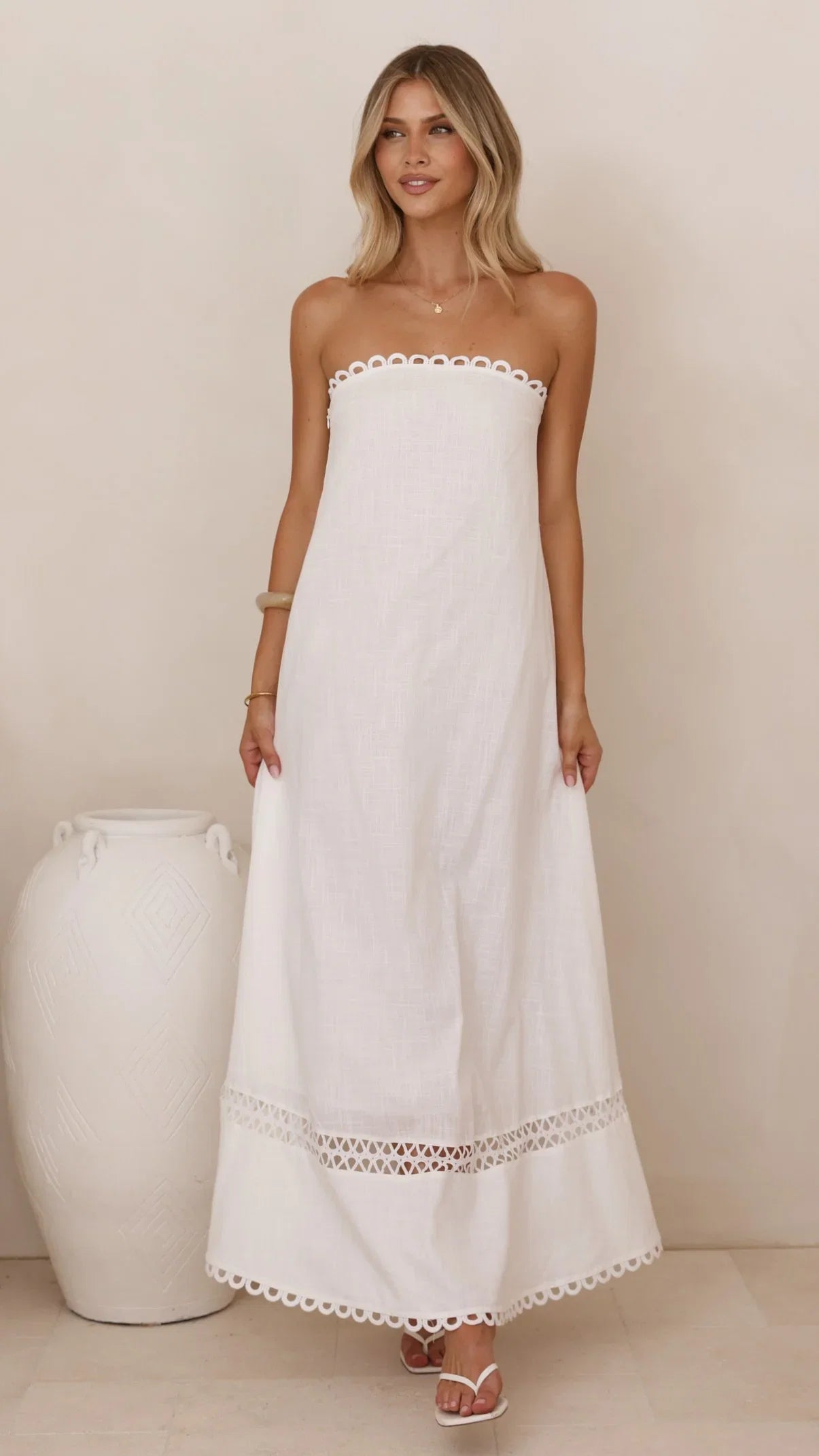 Sandra Maxi Dress White
