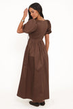 Karla Maxi Dress Bitter Chocolate