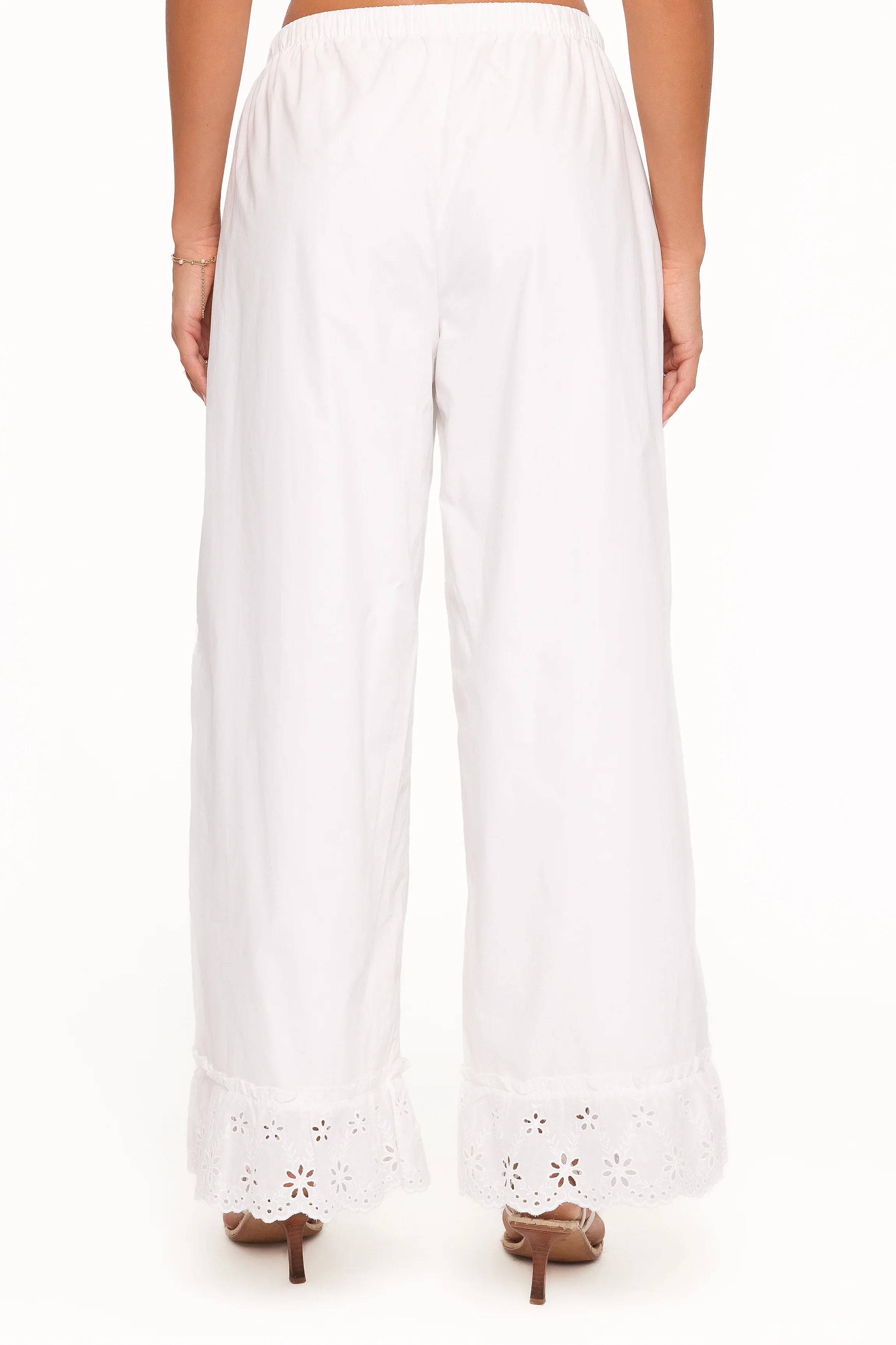 Eliska Frill Hem Pant White