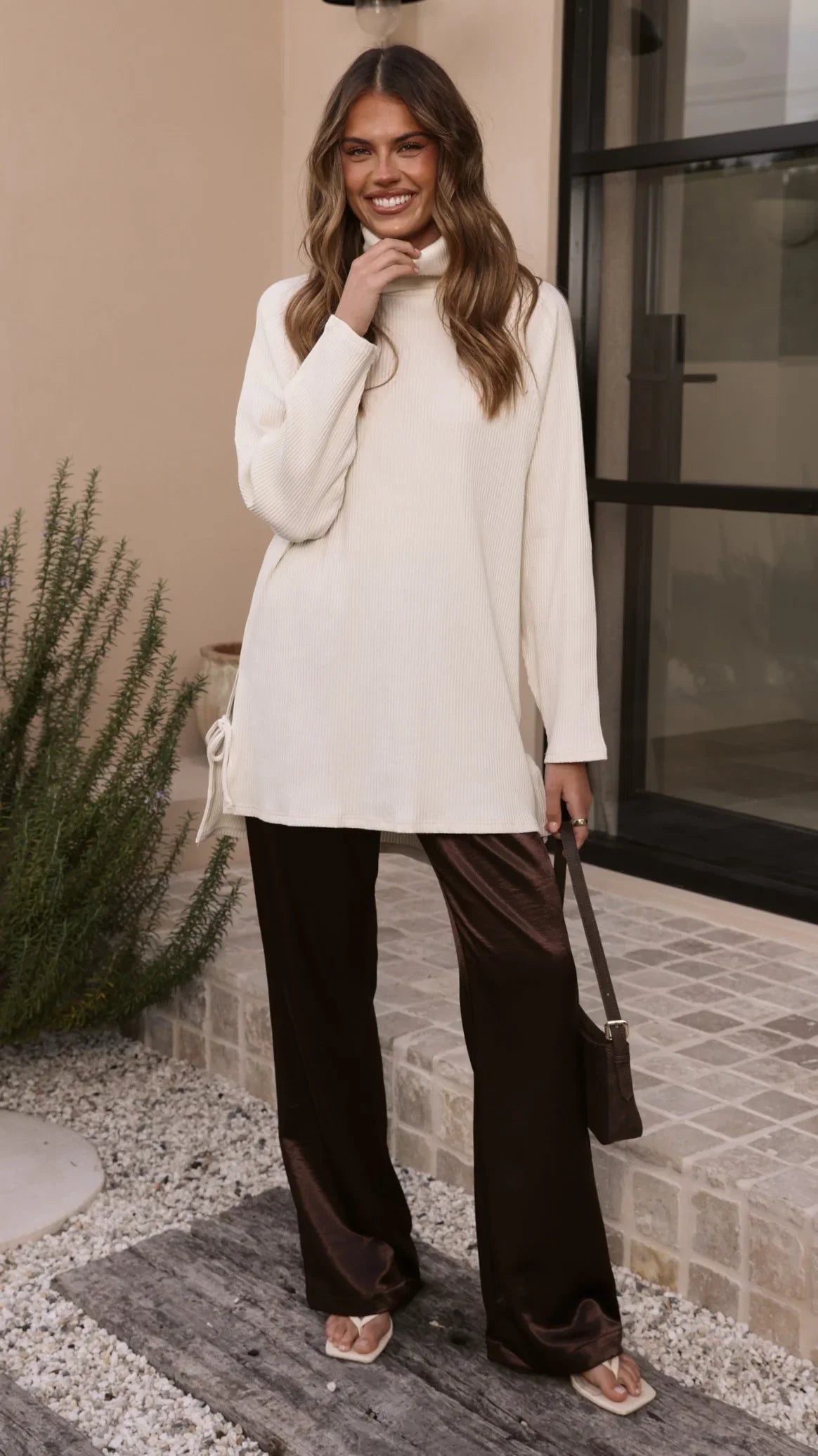 Ravio Oversized Rib Knit Cream
